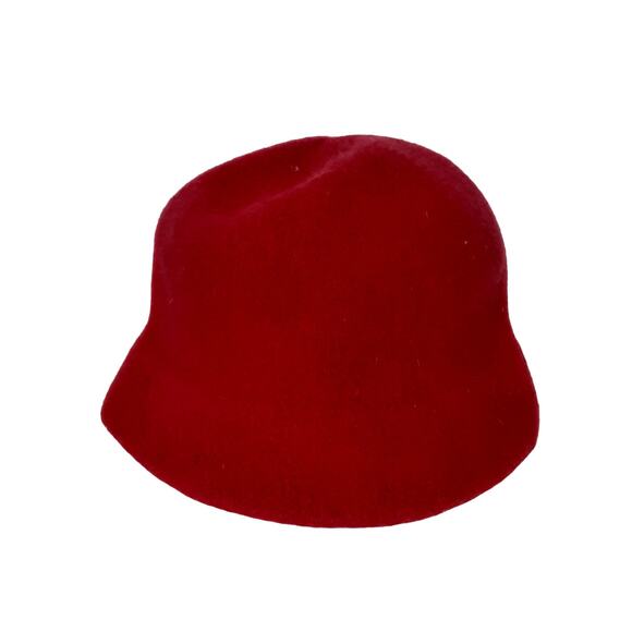 Banana Republic Angora & Wool Bucket Hat Set Cherry Red Pink Winter Caps Cozy - Picture 7 of 12